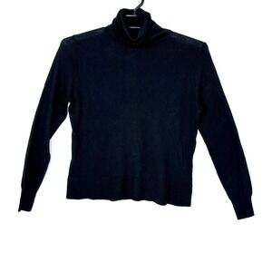 Zara‎ Knit Basic Turtleneck Long Sleeve Sweater Women's Sz Medium Black